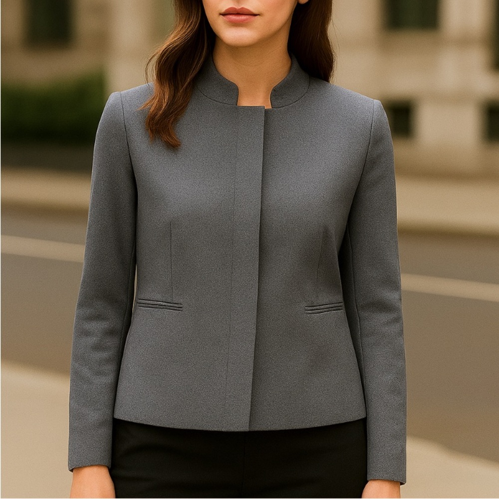 Lafayette 148 New York Gray Blazer